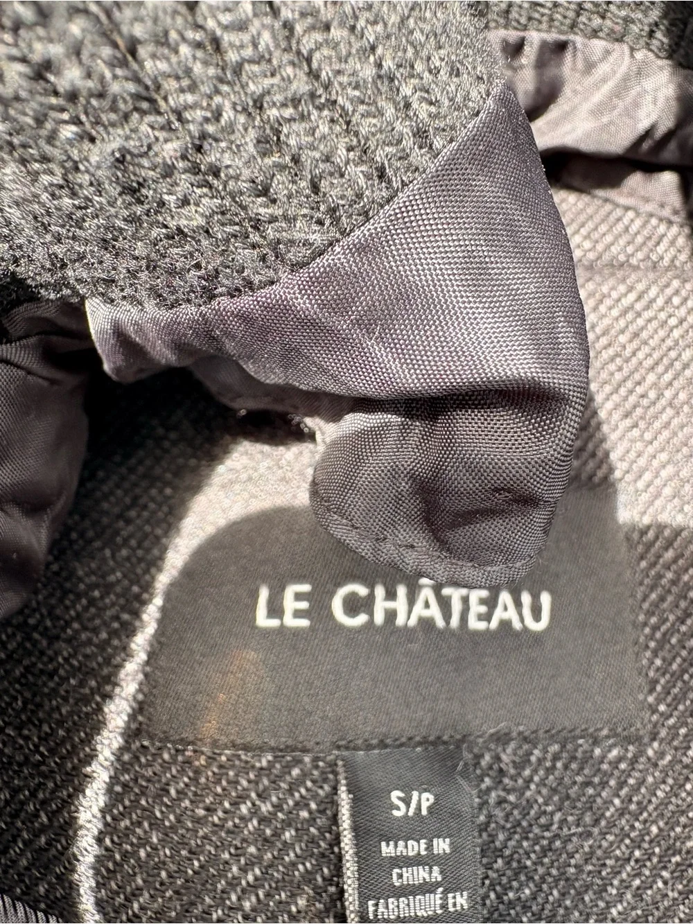 la Chateau Men's Dark Gray Wool Blend Button-Front Coat. Size small fitted. - Picture 5 of 11
